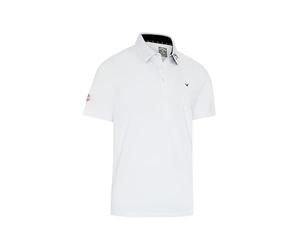 Callaway Apparel Emea SS Odyssey Bloc Camisa de Polo, Blanco Brillante, XL para Hombre