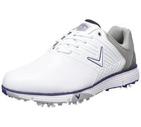 Callaway Chev Mulligan S 2019 Zapato de golf impermeable Hombre, Blanco/Azul Marino, 42.5 EU