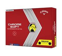 Callaway Chrome Soft Truvis Golf Balls, Unisex-Adult, Amarillo/Negro, M