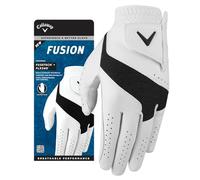 Callaway Golf Fusion Spann - Guante de golf (para usar en la mano izquierda, estándar, L, blanco/carbón)