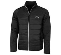 Callaway Golf Hombre Mixed Media Zip Fleece Chaqueta - Caviar - XXXXL