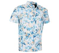 Callaway Golf Hombre Rayos X Floral Camisa Polo - Blanco Brillante - S