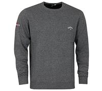 Callaway Golf Hombre Tour Logo Knit Crew Cuello Golf Suéter - Charcoal Brezo - L