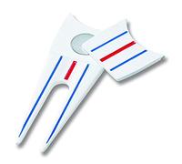 Callaway Golf Unisex 2021 Triple Track Divot Tool Golf Hat, Blanco, Azul y Rojo, Talla única