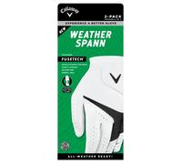 Callaway Guantes de Golf Weather Spann 2029 para Hombre, S, Blanco (Izquierda)