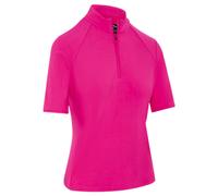 Callaway Rib Play Short Sleeve Mock Fuchsia Purple Camiseta de mujer S