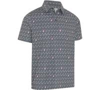 Callaway Scotch Novelty Print Mens Golf Asphalt L Camiseta polo