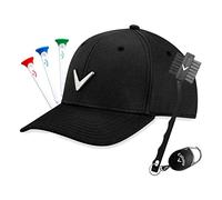 Callaway Tapa de Icono de Metal Set de Regalo de Sombrero de Golf, Negro, Talla única Unisex Adulto