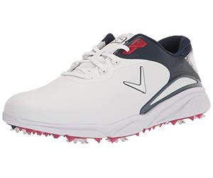 Callaway Tenis Golf Coronado V3 para Hombre, Blanco/Azul/Rojo, 41.5 EU