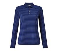 Callaway Tonal Stripe Long Sleeve Polo Polo de Golf, Mujer, Azul, S