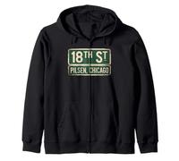 Calle 18, Pilsen, Chicago, Neighborhood Pride, Illinois Sudadera con Capucha
