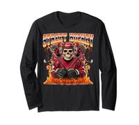 Calle de hockey callejero esqueleto calavera estilo 90 Bootleg Manga Larga