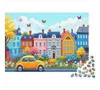 Calle de la casa Colorida Rompecabezas De 1000 Piezas Papel Ecológico para Niños Principiantes Ultra Difícil Actividad Post-Clase Mejor Calificado del Mercado 52x38cm/1000pcs