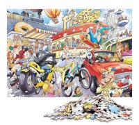 Calle de la Pizza Puzzles 1000 Piezas Adultos Cumpleaños Juego De Rompecabezas para Decoración del Hogar Juegos Educativos Stress Relief Toy 1000pcs (75x50cm)