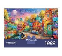 Calle del Graffiti Puzzle 1000 Piezas Pueblo de Graffiti Cartón Premium para Parejas Regalo Navidad para Entretenimiento Oferta 38x26cm/1000pcs