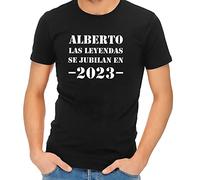 CALLE DEL REGALO Camiseta Negra XL con diseño 'Las Leyendas se jubilan'