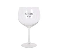 CALLE DEL REGALO Copa de gintonic PERSONALIZADA con el texto que quieras | Copa de Balón para regalar grabada | Regalos originales | Copa de cristal cóctel 65 cl.