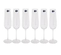 CALLE DEL REGALO Copas de champagne de cristal de Bohemia - Copas de cristal de Bohemia - 200 ml - Diseño elegante y sofisticado - Set de 6 copas de champagne (6)