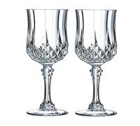 CALLE DEL REGALO Juego de 6 copas de vino talladas, Cristal D'Arques, un juego de copas elegante para regalar en todas las ocasiones