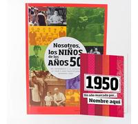 CALLE DEL REGALO - Libro "Nosotros los Niños de los Años 50" Personalizado con Nombre | Regalo Original de Cumpleaños | Recuerdos de Infancia y Nostalgia | Tapa Dura con Tarjeta Personalizada