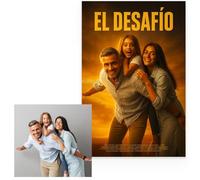 CALLE DEL REGALO Retrato Personalizado Estilo Cartel de Película | Impreso en PVC | Convierte tu Foto en Póster de Cine (Película, 19 x 27 cm)