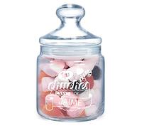 CALLE DEL REGALO Tarro de cristal personalizado para guardar ‘chuches’ grabado con nombre
