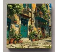 Calle Diamond Painting Adultos, Diamond Painting Casa Pintura Diamante Niños, 5D Cristal Bordado Punto de Cruz Manualidades Pintura Diamante Adultos para Decoración Pared Hogar Regalo 45x45cm es10-10p