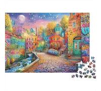 Calle Graffiti Extra Thick Cardboard Colorido Arte Mural de la Ciudad Jigsaw Puzzle Adults Age 12 Up Brain Training Travel Activity Ideal Gift for Teen Puzzle Lovers 12 18 70x50cm/1000pcs