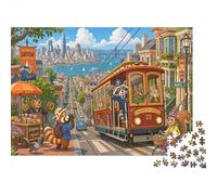 Calle Hyde de San Francisco Puzzle 1000 Piezas, Juego Relajante Familiar