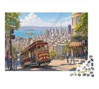 Calle Hyde de San Francisco Puzzle 1000 Piezas, Regalo Decorativo