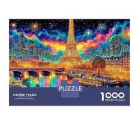Calle París 1000 Piece Heavy-Duty Cardboard Psychedelic París Puzzle for Kids 12+ Easy Grip Pieces Retirement Gift Zero-Gap Fit 38x26cm/1000pcs