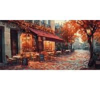 calle Pintar Por Numeros Adultos NiñOs Kits, otoño Pintura Por NúMeros Kit Completo De Cuadro Sobre Lienzo Con Pintura Acrilica, Decoracion Hogar Para SalóN, Dormitorio, Sin Marco 60x120cm U-471