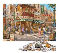 Calle Vintage del Barrio Chino Puzzle De Madera 500 Piezas Adultos Y Niños,Rompecabezas,Madera,14 Años+,Deco Pared,Regalo Ideal,Anti-estrés,Relax,Desafío,Reto,Educativo (52x38cm)