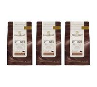Callebaut 33,6% pepitas de Chocolate con Leche (callets) - Lote de 3 x 1kg