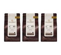 Callebaut 54,5% pepitas de Chocolate Negro (callets) - Lote de 3 x 1kg