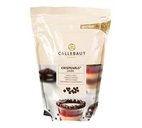 Callebaut Crispearls Negro - Perlas de Galleta Tostada (cereales) bañadas con Chocolate Negro 800g