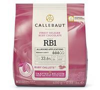 Callebaut Receta N. RB1 El Mejor Chocolate Rubí Belga, 400 g