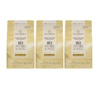 Callebaut W2 pepitas de Chocolate Blanco (callets) - Lote de 3 x 1kg