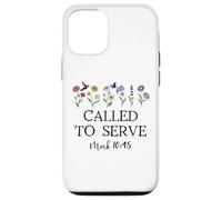 Called to Serve God Quote Christian Bible Verse Mark 10:45 Carcasa para iPhone 12/12 Pro