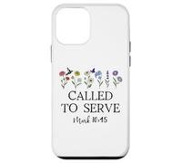 Called to Serve God Quote Christian Bible Verse Mark 10:45 Carcasa para iPhone 12 Mini