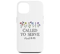 Called to Serve God Quote Christian Bible Verse Mark 10:45 Carcasa para iPhone 13