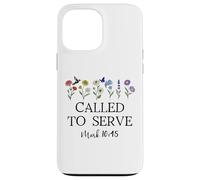 Called to Serve God Quote Christian Bible Verse Mark 10:45 Carcasa para iPhone 13 Pro MAX