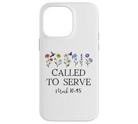 Called to Serve God Quote Christian Bible Verse Mark 10:45 Carcasa para iPhone 14 Pro MAX