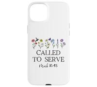 Called to Serve God Quote Christian Bible Verse Mark 10:45 Carcasa para iPhone 15 Plus