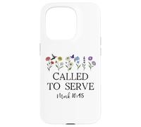 Called to Serve God Quote Christian Bible Verse Mark 10:45 Carcasa para iPhone 15 Pro