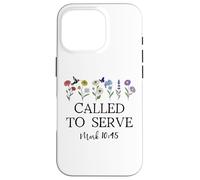 Called to Serve God Quote Christian Bible Verse Mark 10:45 Carcasa para iPhone 16 Pro