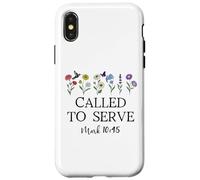 Called to Serve God Quote Christian Bible Verse Mark 10:45 Carcasa para iPhone X/XS