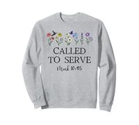 Called to Serve God Quote Christian Bible Verse Mark 10:45 Sudadera