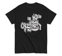 Callejeros. CJS. Casi Justicia Social. Don Osvaldo. Argentina. Banda de Rock Argentino. Unisex. Camiseta de ALGODÓN 100%. CAM2915. (FR/ES, Letras, M, Regular, Regular, Negra)