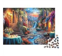 Callejón Colorido Puzzle de 1000 Piezas Puzzle para Adultos Papel Ambiente Nocturno Decoración Familiar Regalo 70x50cm/1000pcs